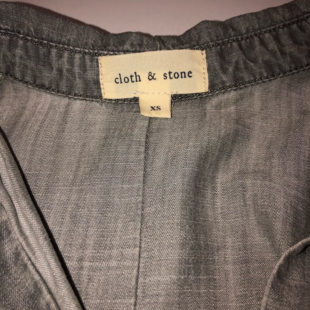Gray Wash cloth & stone button down shirt - Picture 2 of 8